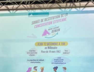 Rebondir Formation présent à la restitution de la concertation « Notre Savigny Demain »